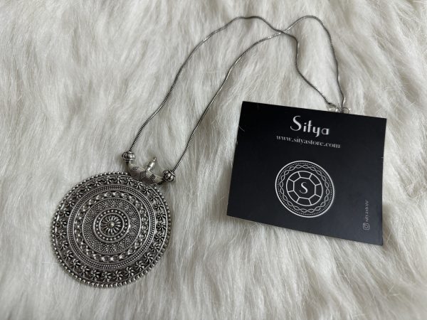 Chara Pendant Oxidised Chain