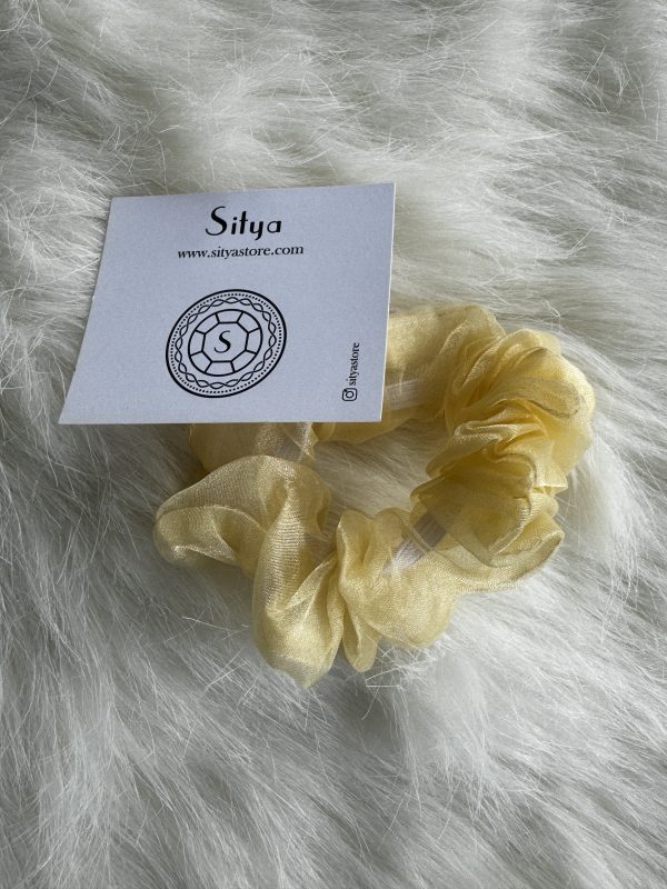 Organza Scrunchie – Yellow