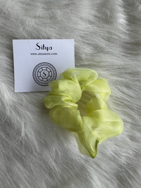 Organza Scrunchie – Pop yellow