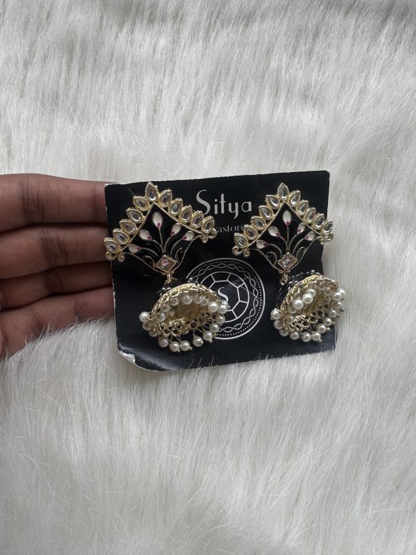 Black Ferra Meena Jhumkas