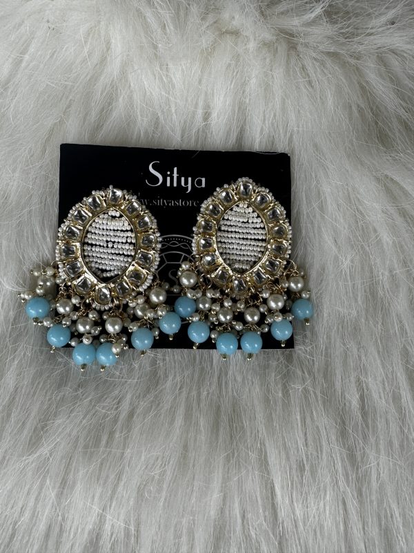 Tivra Meena Earrings Skyblue