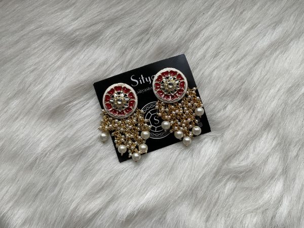 Flower Stud Balis – Maroon