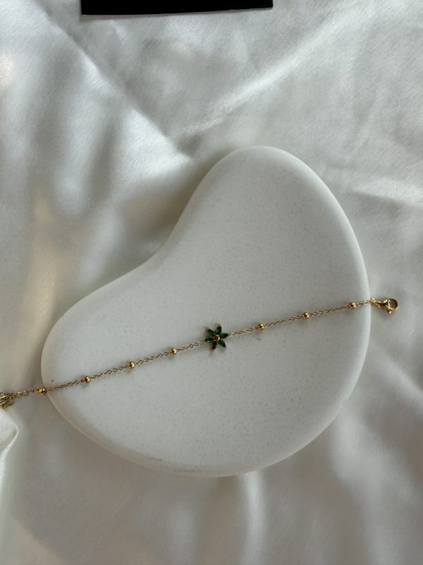 Emerald Flower Bracelet