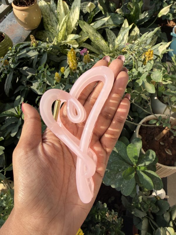 Glossy loop Hair Clip – Baby Pink