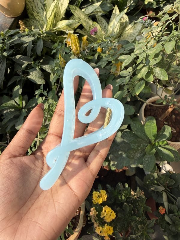 Glossy loop Hair Clip – Blue
